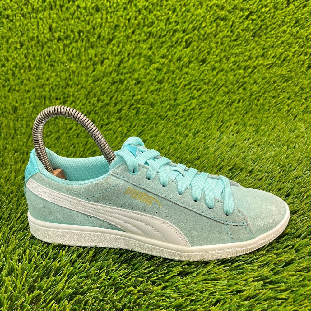 Puma Vikky Softfoam Womens Size 6 Blue White Walking Running Shoes Sneakers